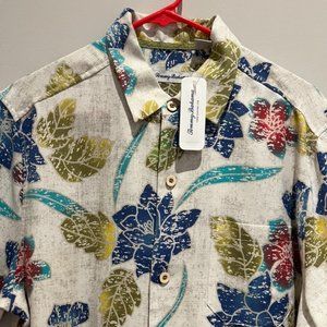 Tommy Bahama Batiki Beach~569 Continental~Ivory Camp Shirt Island